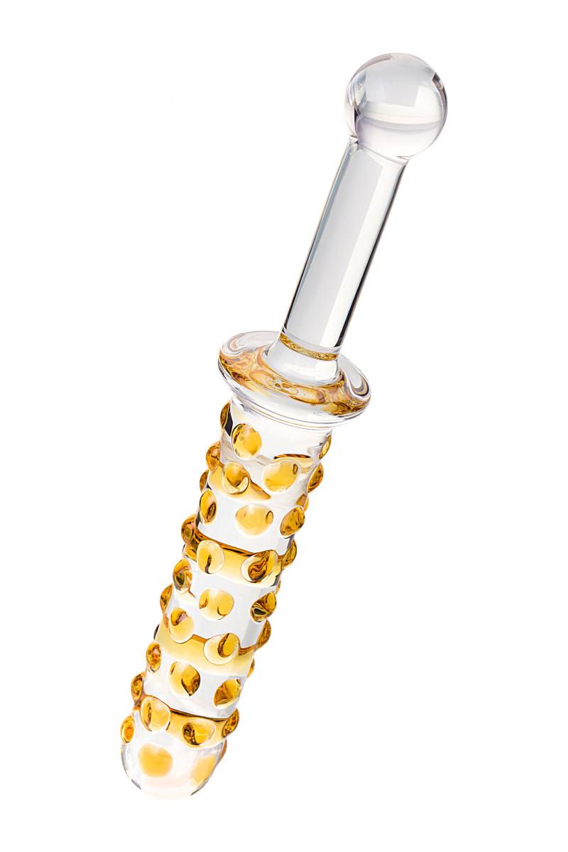 Двусторонний фаллоимитатор Sexus Glass, стекло, прозрачный, 25 см в магазине ESEXTOYS
