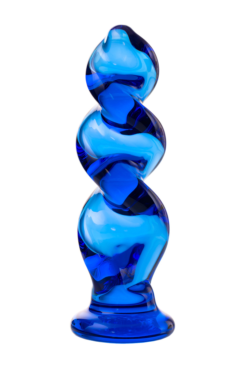 Анальная втулка Sexus Glass, стекло, синяя, 12 см, Ø 3,5 см в магазине ESEXTOYS