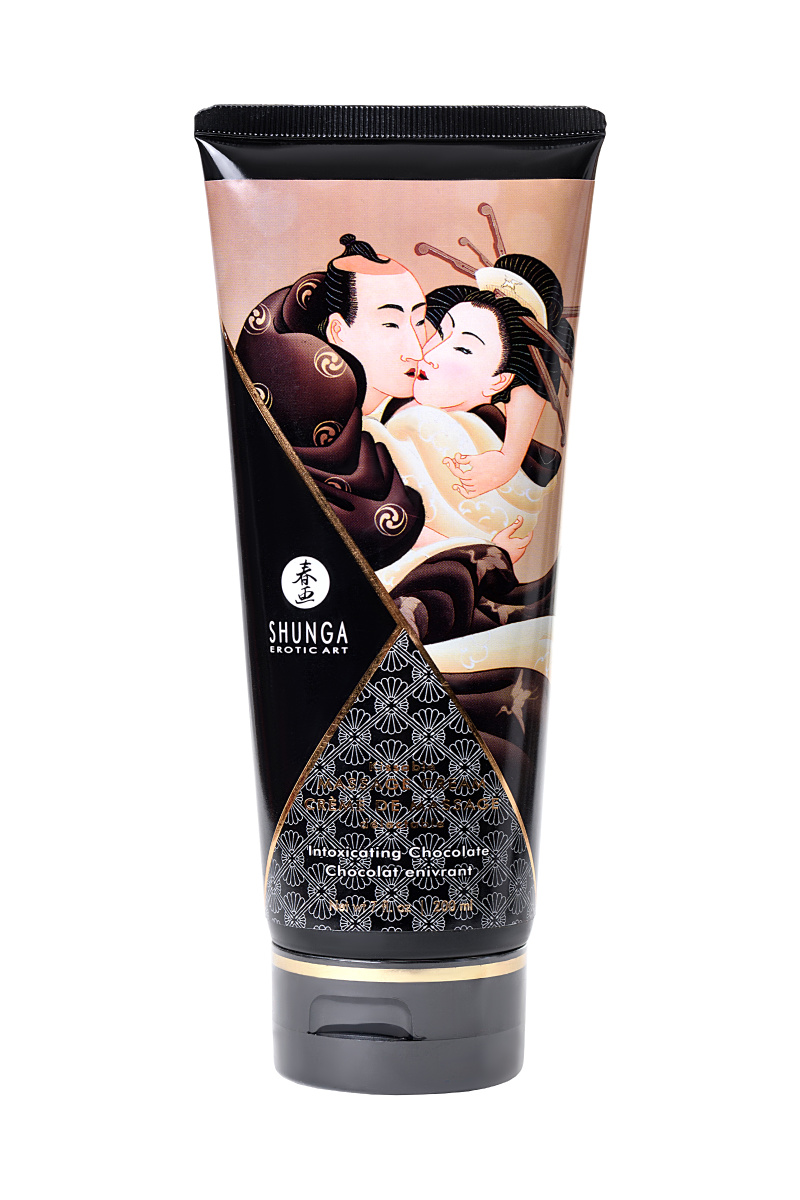 Массажный крем Shunga Intoxicating Chocolate, съедобный, шоколад, 200 мл в магазине ESEXTOYS