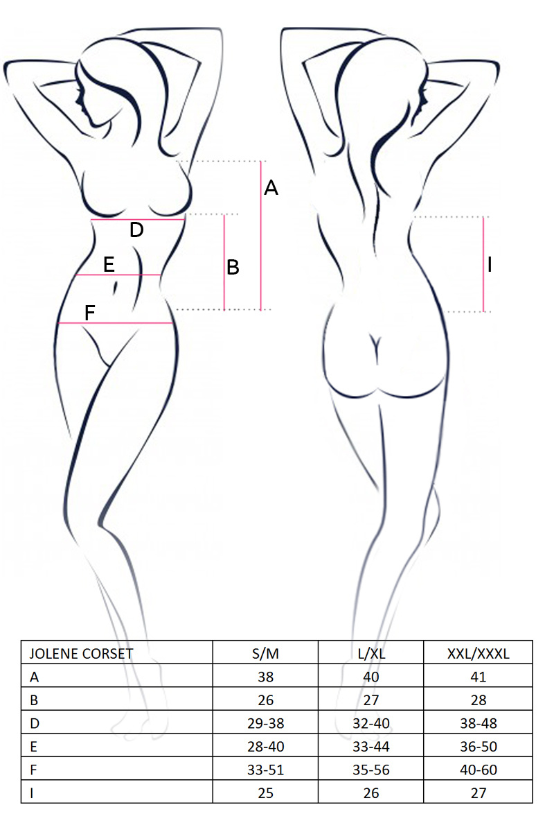 Корсет с пажами для чулок и стринги Passion Erotic Line Jolene, черные, S/M в магазине ESEXTOYS
