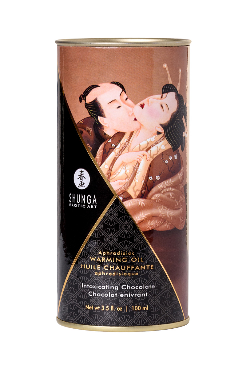 Масло для массажа Shunga Intoxicating Chocolate, разогревающее, шоколад, 100 мл в магазине ESEXTOYS