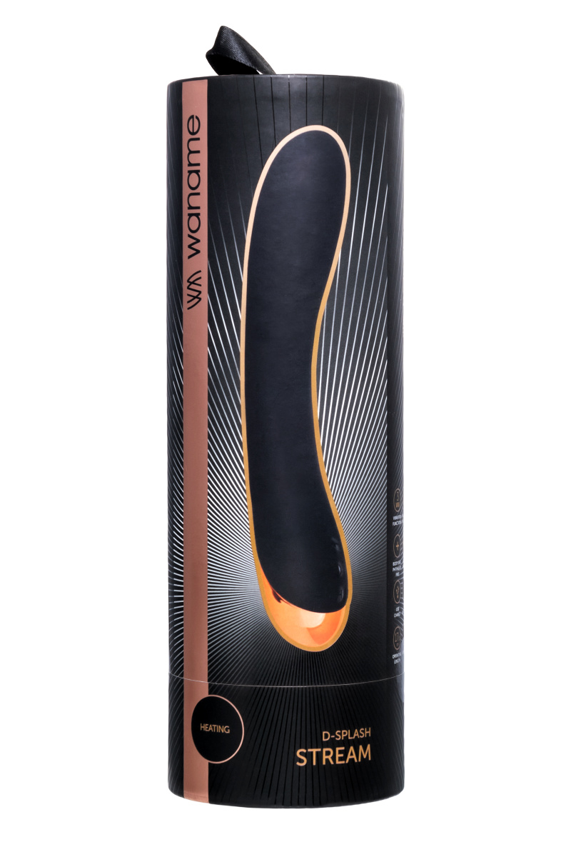 Нереалистичный вибратор WANAME D-SPLASH STREAM, силикон, черный, 21 см в магазине ESEXTOYS