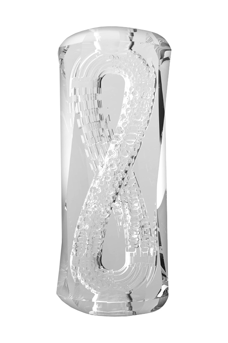 Мастурбатор нереалистичный MensMax XROSS BEADS×ROCK OPEN, TPE, прозрачный, 14,2 см в магазине ESEXTOYS