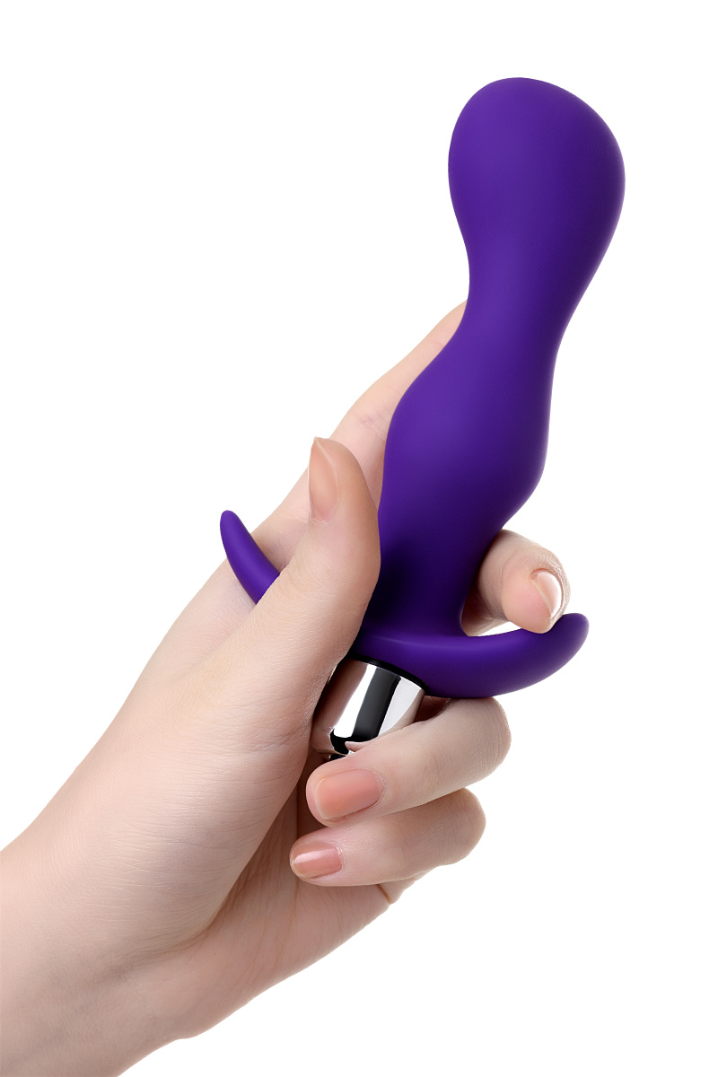 Анальная пробка с вибрацией A-Toys by TOYFA Kamet, размер L, силикон, фиолетовая, 14 см в магазине ESEXTOYS