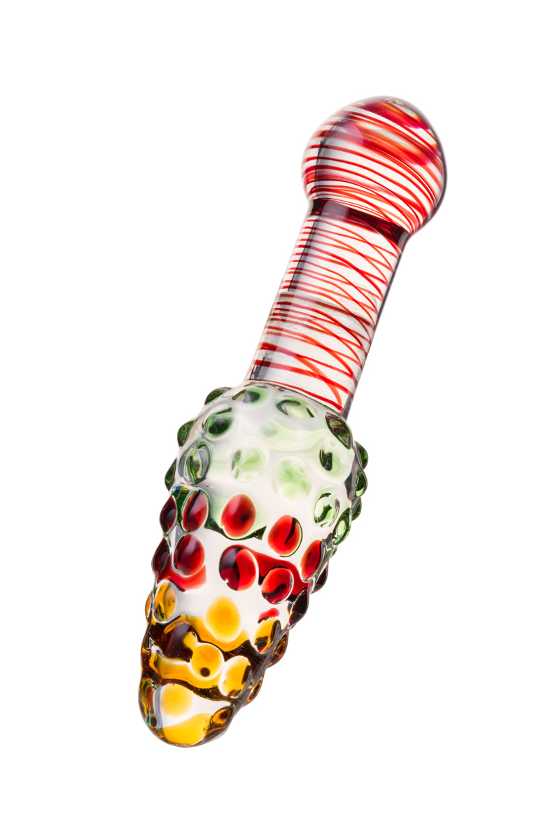Двусторонний фаллоимитатор Sexus Glass, стекло, прозрачный, 17,5 см в магазине ESEXTOYS