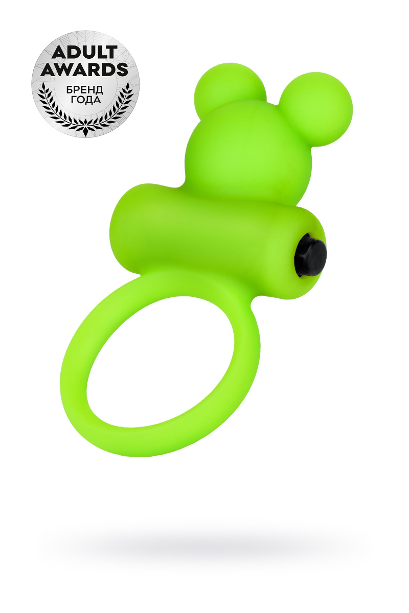 Виброкольцо на пенис A-Toys by TOYFA Chio, силикон, зеленое, 8,1 см, Ø 3,1 см в магазине ESEXTOYS