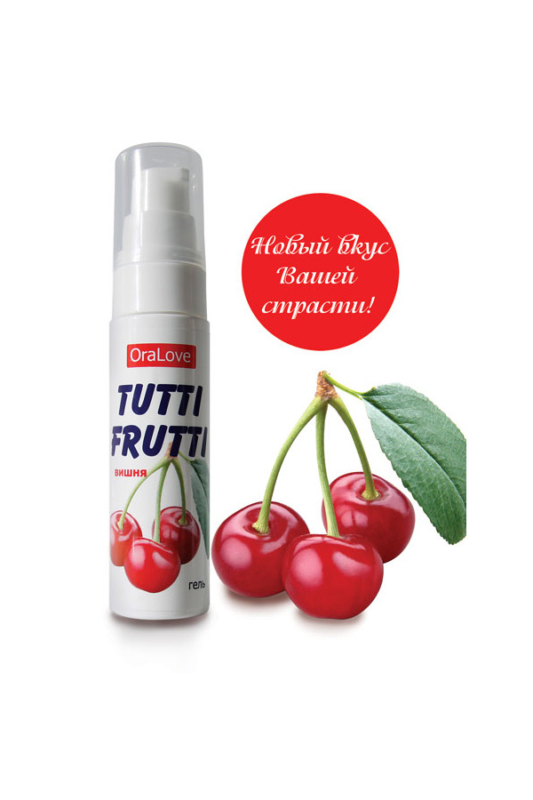 Съедобная гель-смазка TUTTI-FRUTTI для орального секса со вкусом вишни, 30 г в магазине ESEXTOYS