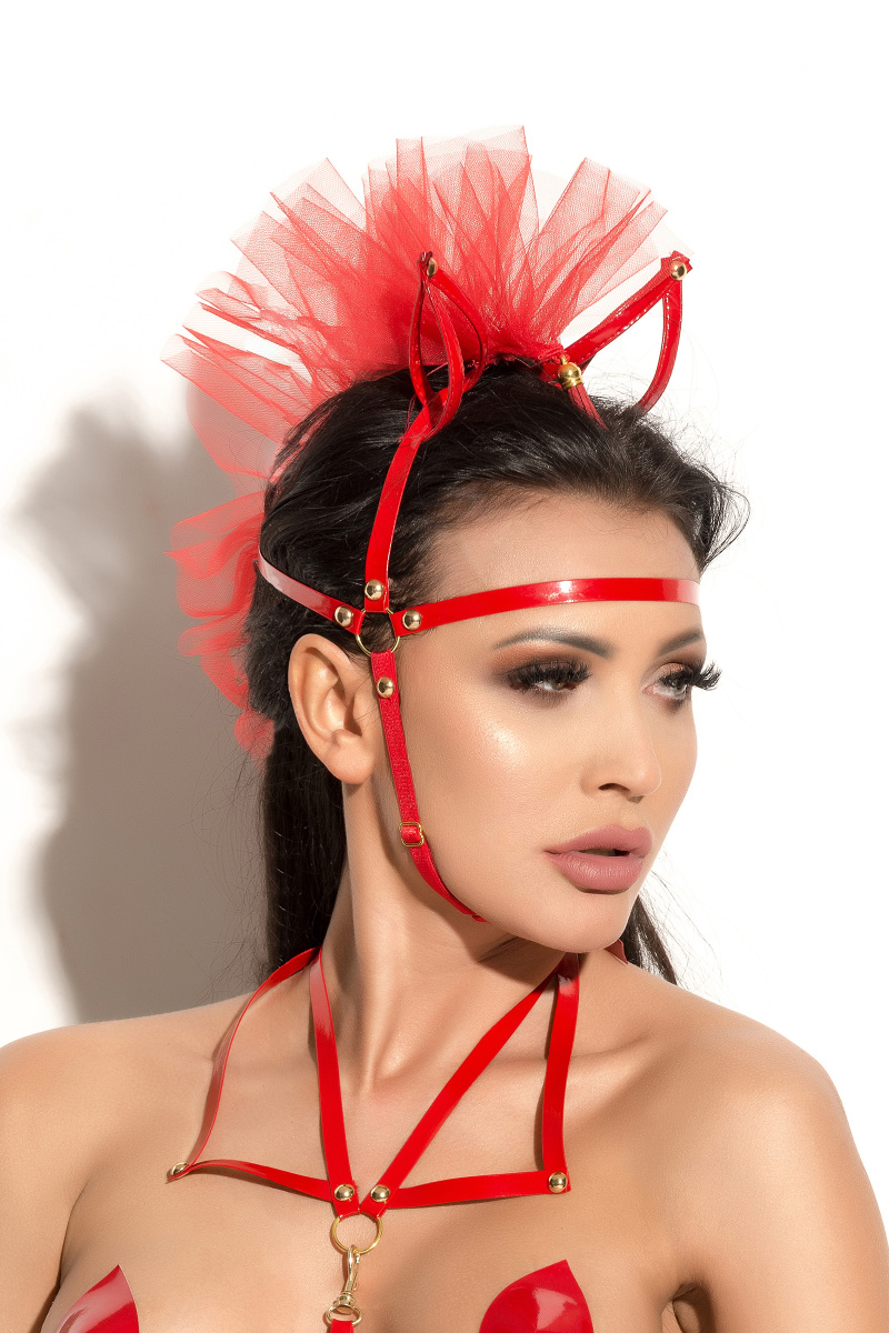 Маска с ушками Me Seduce Queen of hearts Allure, красная, OS в магазине ESEXTOYS