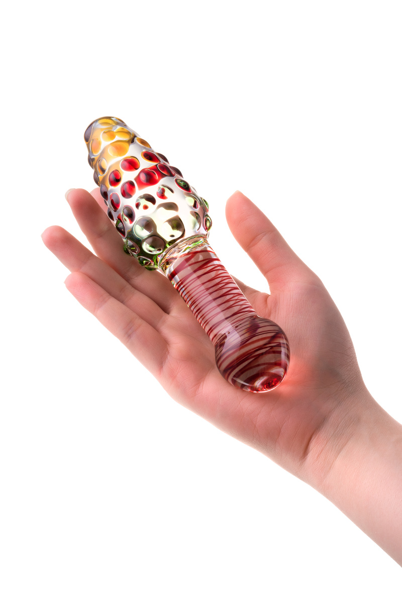 Двусторонний фаллоимитатор Sexus Glass, стекло, прозрачный, 17,5 см в магазине ESEXTOYS