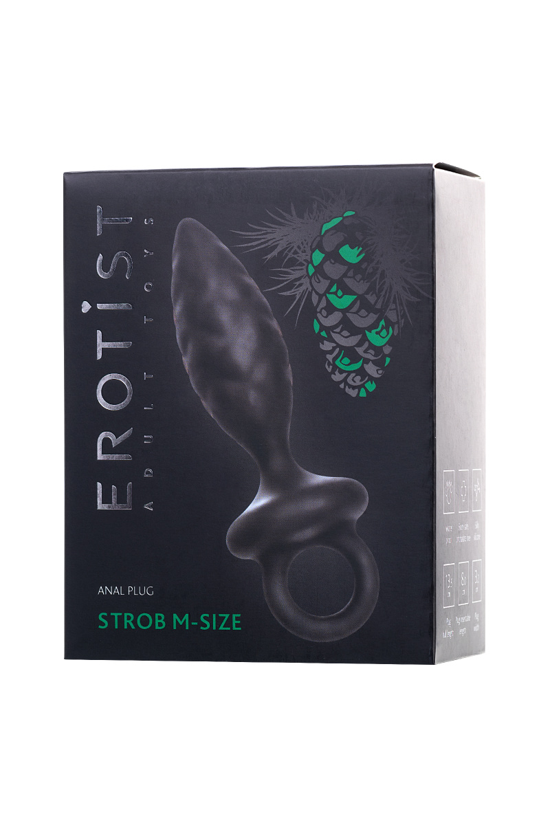 Анальная пробка Erotist Strob M - size, силикон,черная, 13,5 см в магазине ESEXTOYS