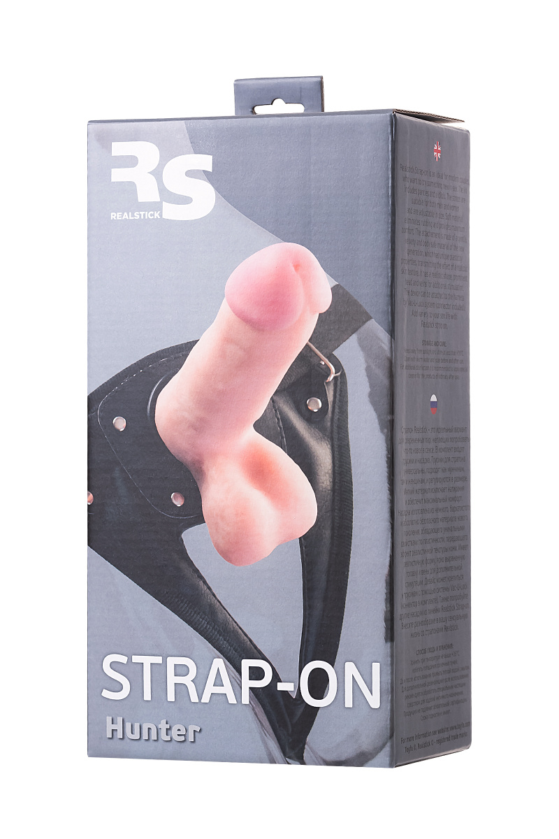 Страпон на креплении TOYFA RealStick Strap-On Hunter, TPR, телесный, 14,5 см в магазине ESEXTOYS