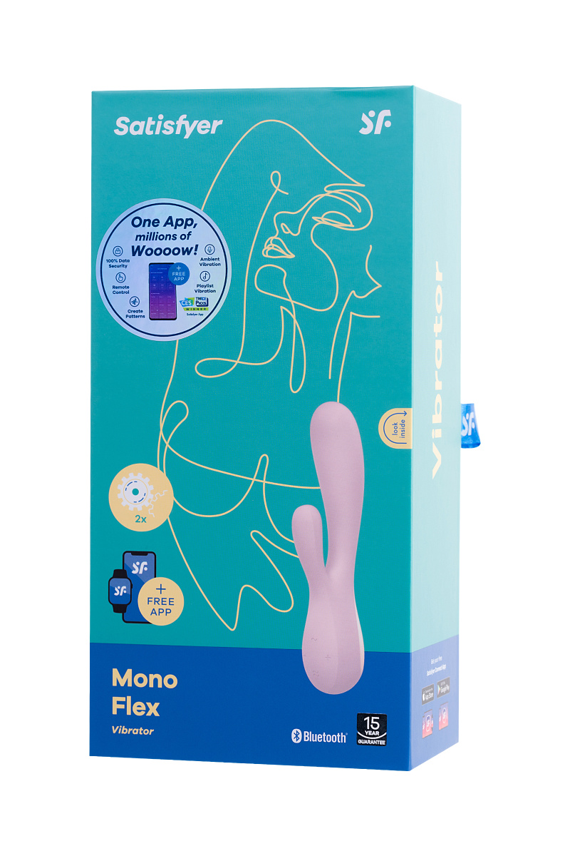Нереалистичный вибратор Satisfyer Mono Flex, силикон, розовый, 20,4 см. в магазине ESEXTOYS