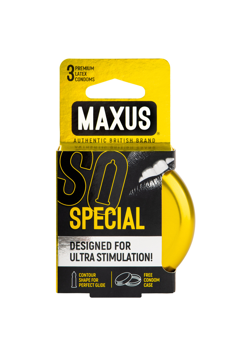 Презервативы Maxus, точечные, латекс, ребристые, железный кейс, 18 см, 5,3 см, 3 шт. в магазине ESEXTOYS