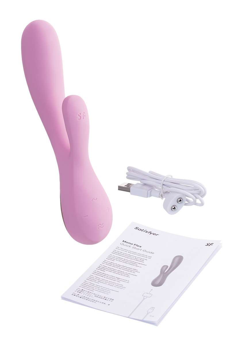 Нереалистичный вибратор Satisfyer Mono Flex, силикон, розовый, 20,4 см. в магазине ESEXTOYS