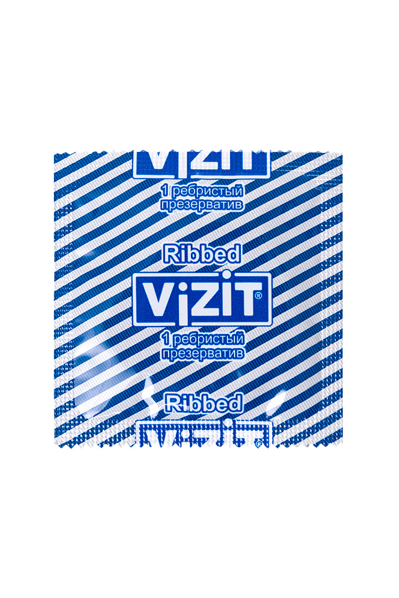 Презервативы Vizit, ребристые, латекс, 18 см, 5,2 см, 3 шт. в магазине ESEXTOYS