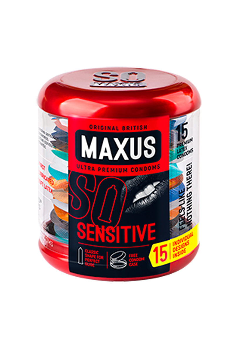 Презервативы Maxus, ультратонкие, латекс, железный кейс, 18 см, 5,3 см, 15 шт. в магазине ESEXTOYS