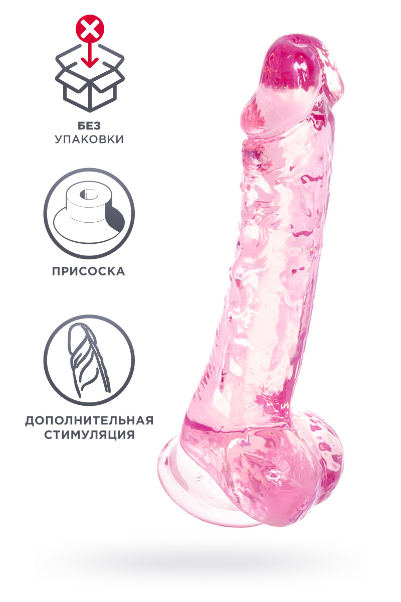 Реалистичный фаллоимитатор, TPE, розовый, 19 см в магазине ESEXTOYS