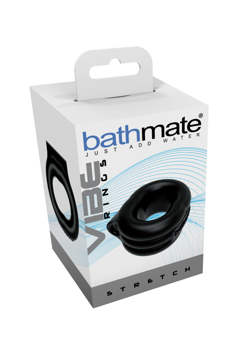 Виброкольцо на пенис Bathmate Stretch, elastomex, черный, Ø5 см в магазине ESEXTOYS