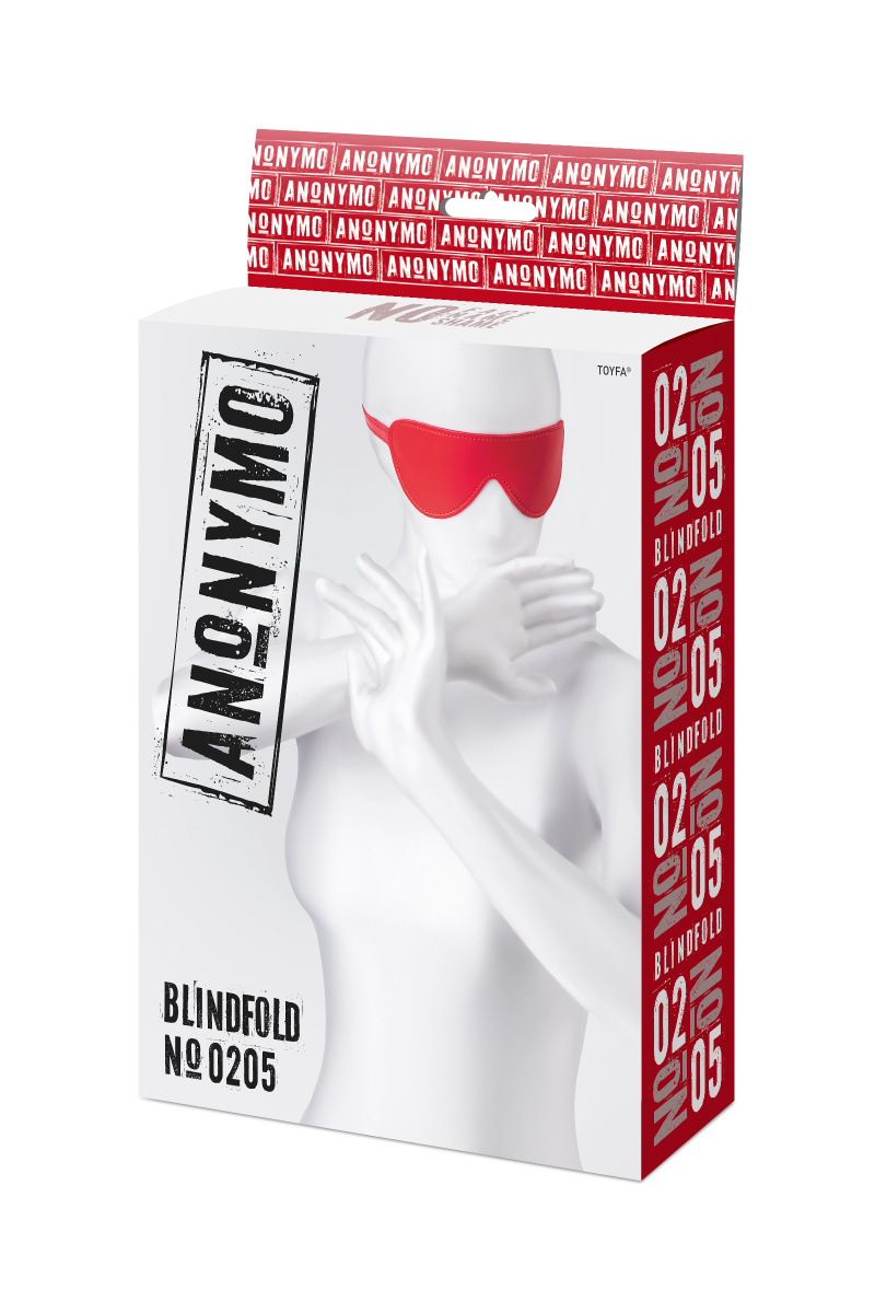 Маска Anonymo, PU кожа, красная, 65 см в магазине ESEXTOYS