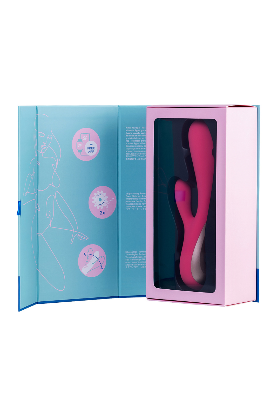 Нереалистичный вибратор Satisfyer Mono Flex, силикон, красный, 20,4 см. в магазине ESEXTOYS