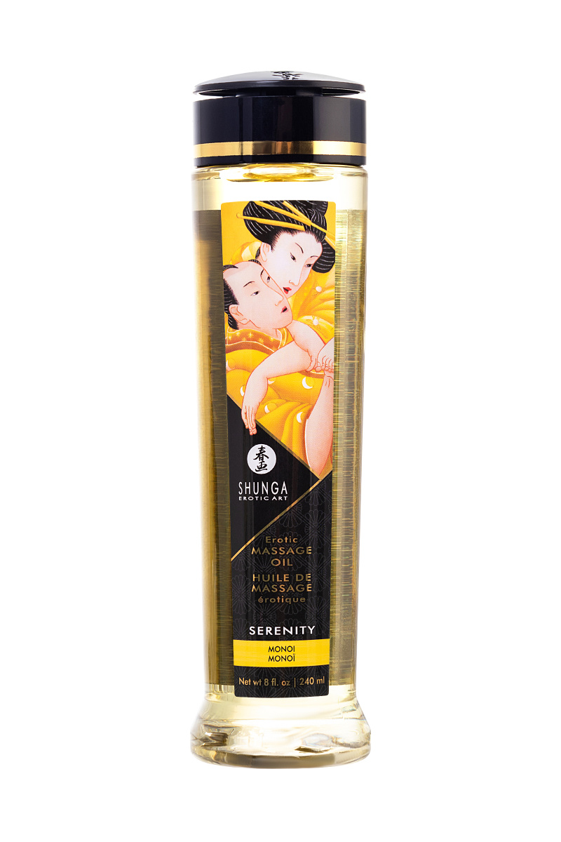 Масло для массажа Shunga Serenity, натуральное, возбуждающее, цветочный, 240 мл в магазине ESEXTOYS