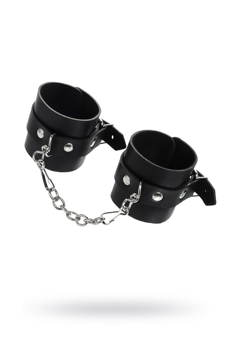 Наручники Pecado BDSM, однослойные натуральная кожа, черные в магазине ESEXTOYS