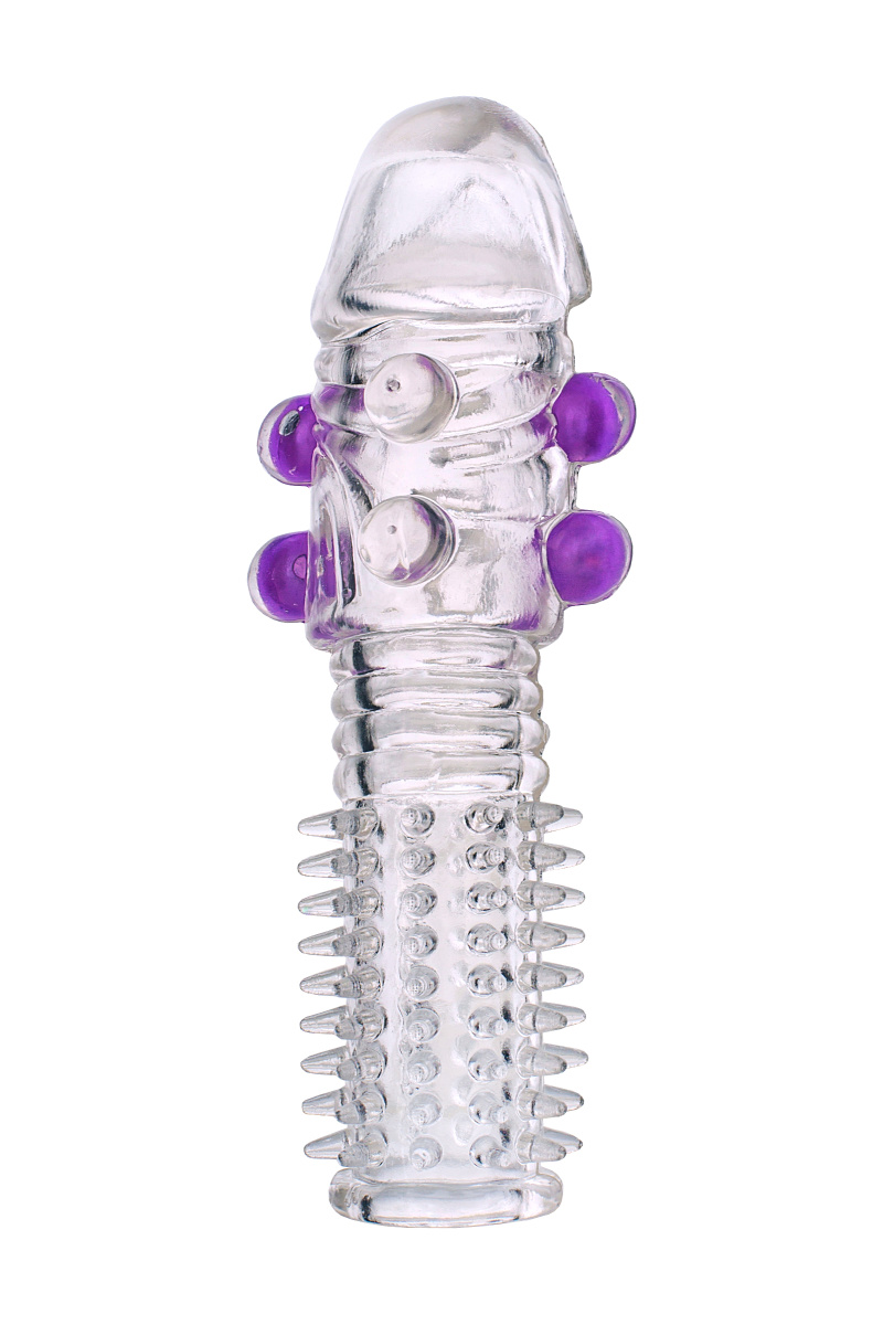 Насадка с шариками TOYFA, TPE, прозрачный, 14 см в магазине ESEXTOYS