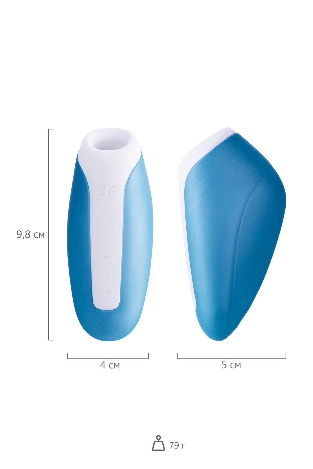 Вакуум-волновой бесконтактный стимулятор клитора Satisfyer Love Breeze, силикон, голубой, 9,5 см. в магазине ESEXTOYS