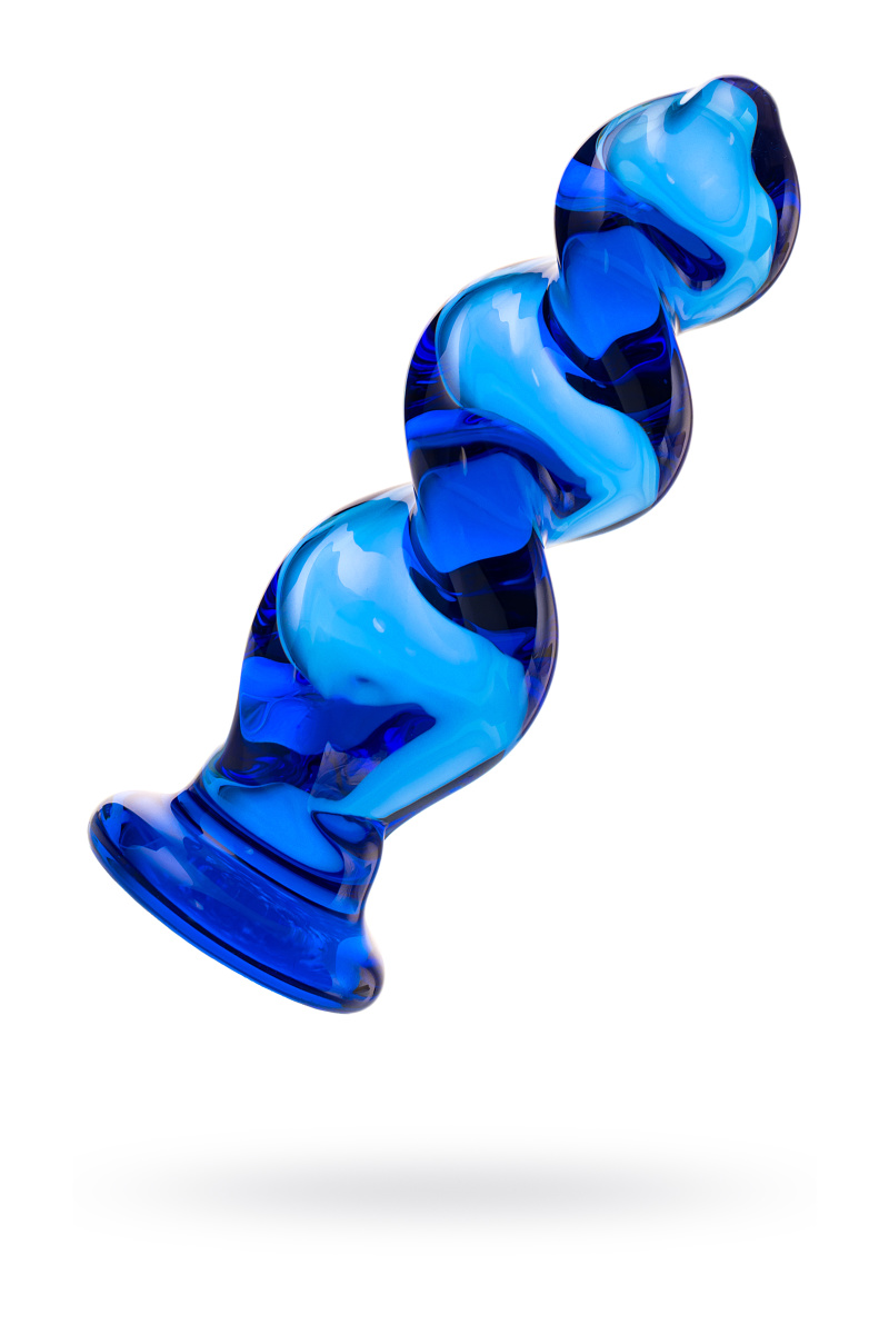 Анальная втулка Sexus Glass, стекло, синяя, 12 см, Ø 3,5 см в магазине ESEXTOYS
