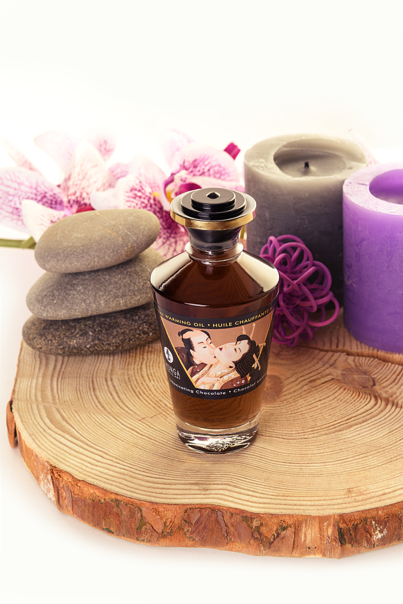 Масло для массажа Shunga Intoxicating Chocolate, разогревающее, шоколад, 100 мл в магазине ESEXTOYS