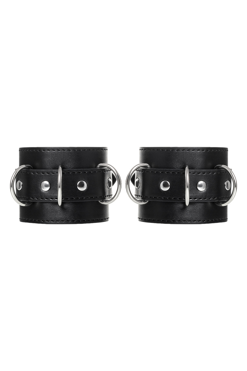 Наручники Anonymo #0103, PU кожа, черные в магазине ESEXTOYS