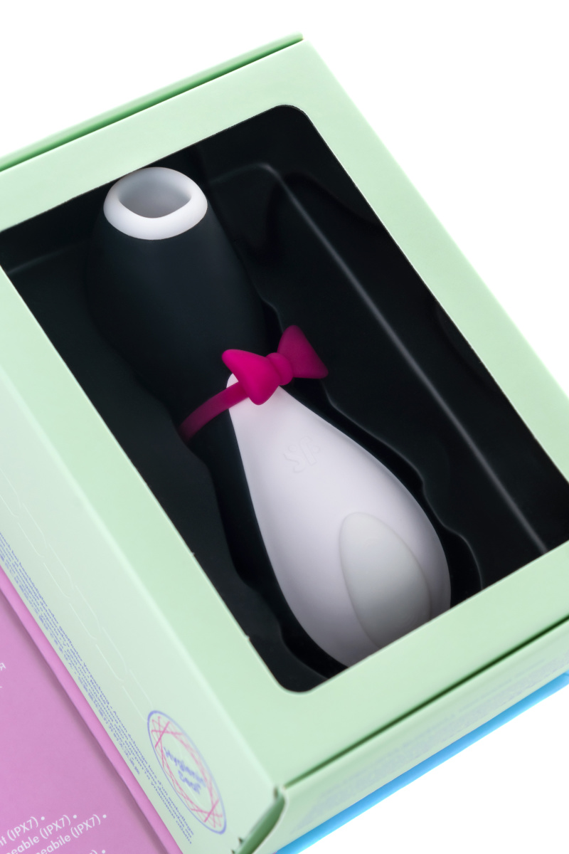 Вакуум-волновой бесконтактный стимулятор клитора Satisfyer Pro Penguin NG, силикон, черный, 11,5 см. в магазине ESEXTOYS