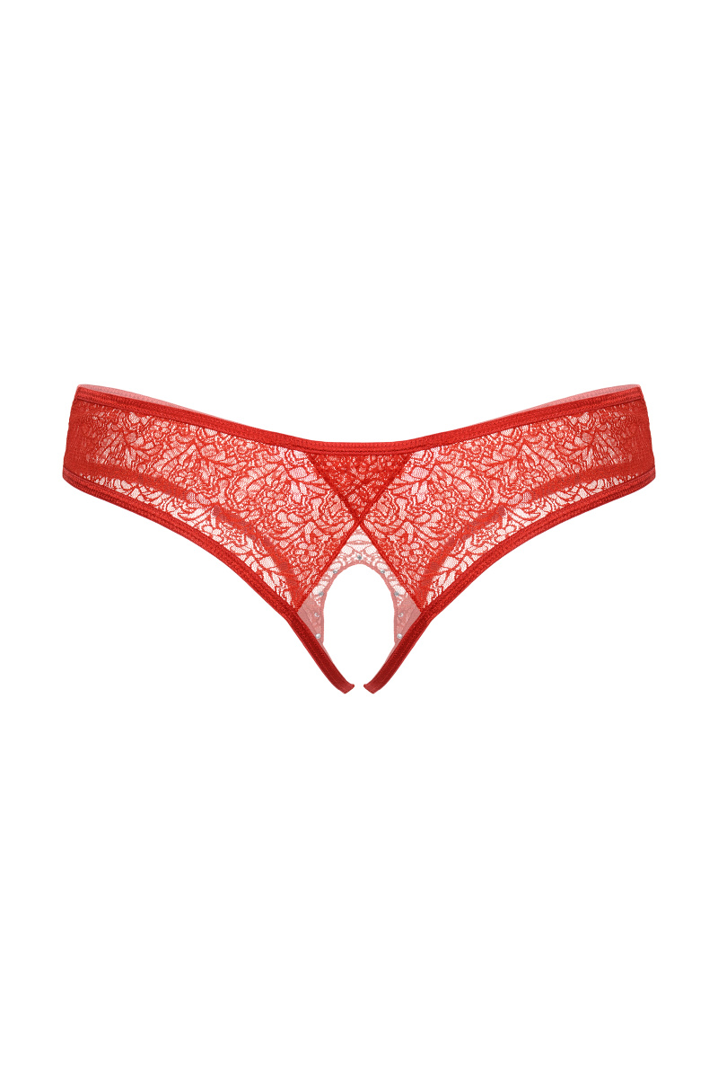 Трусики открытые SoftLine Collection, красный, S/M в магазине ESEXTOYS