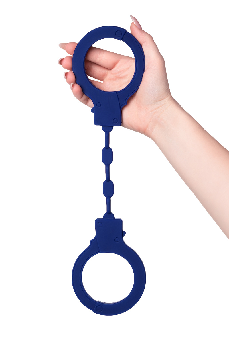 Наручники Штучки-дрючки, силикон, синие, 33 см в магазине ESEXTOYS