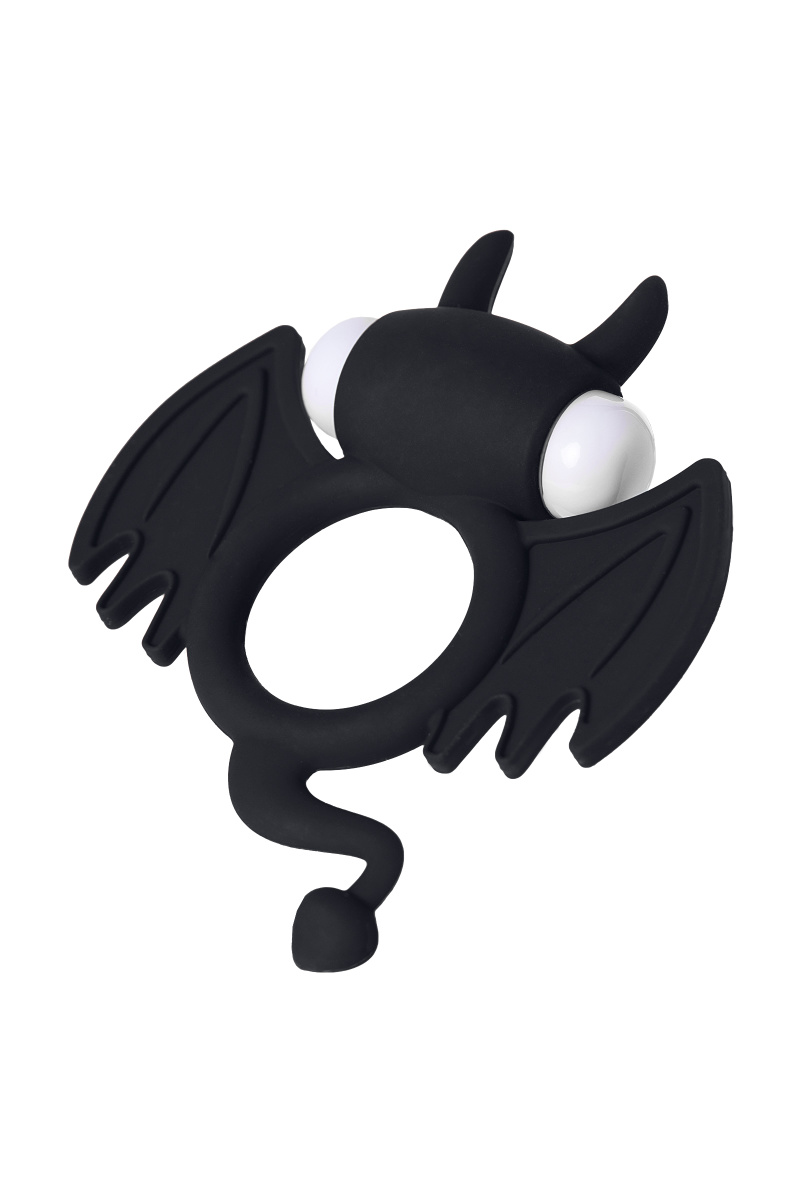 Эрекционное кольцо на пенис JOS COCKY DEVIL, силикон, черный, 8,5 см в магазине ESEXTOYS