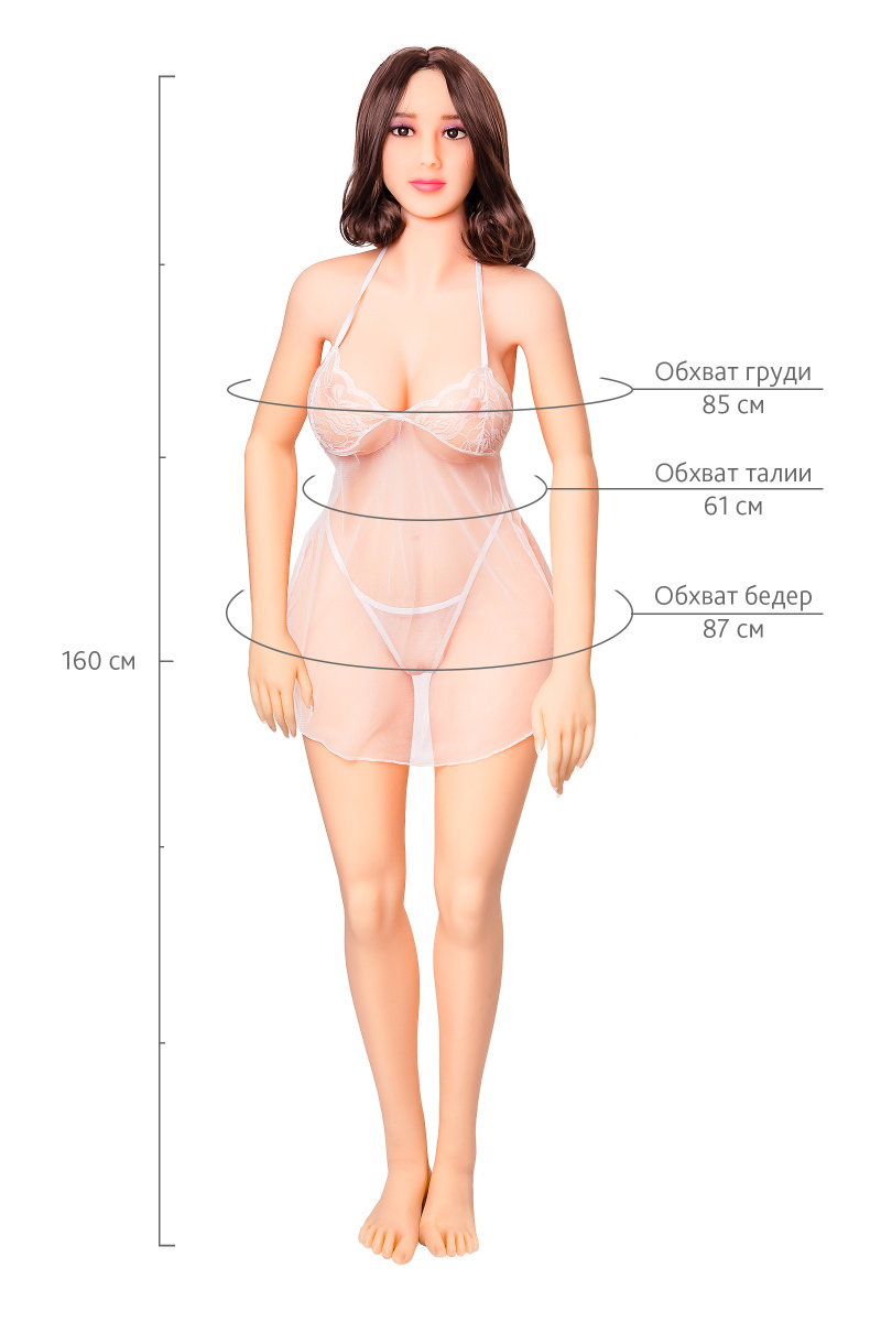 Кукла реалистичная Jia, TPE, телесная, 160 см в магазине ESEXTOYS