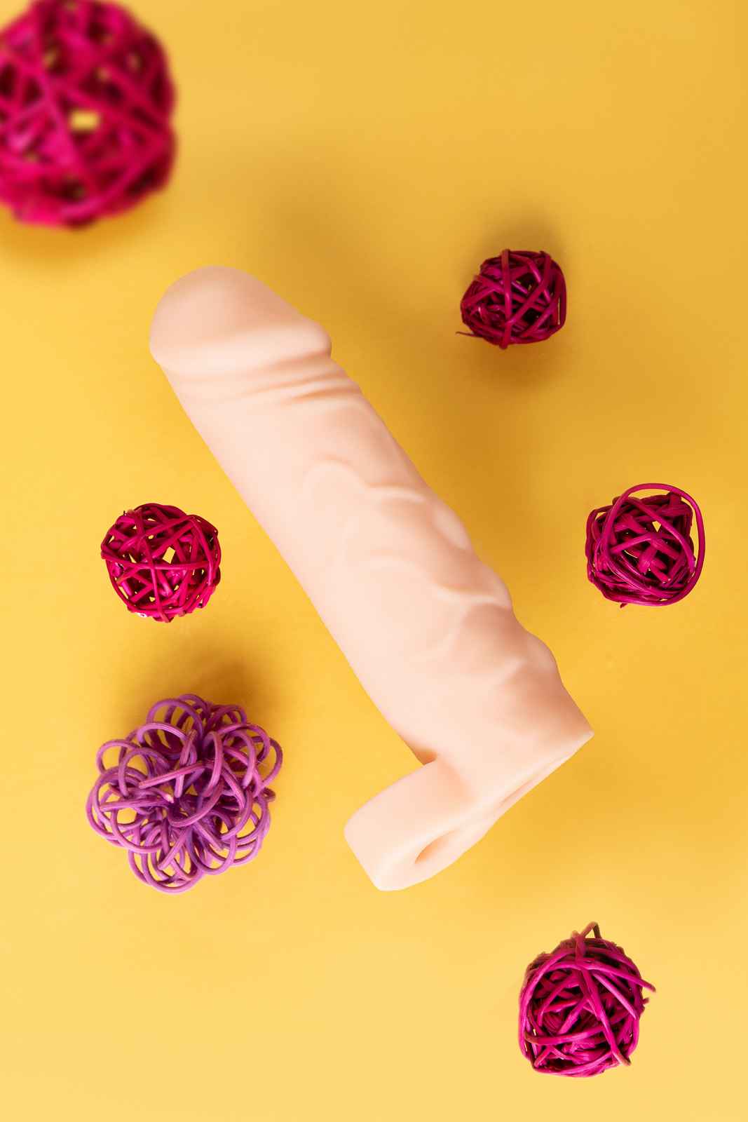 Насадка на пенис, TPR, телесная, 16 см в магазине ESEXTOYS