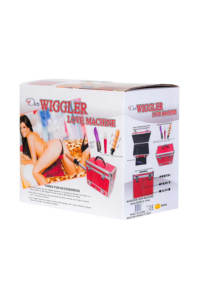 Секс-чемодан Diva Wiggler, с двумя насадками, металл, розовый, 28 см в магазине ESEXTOYS