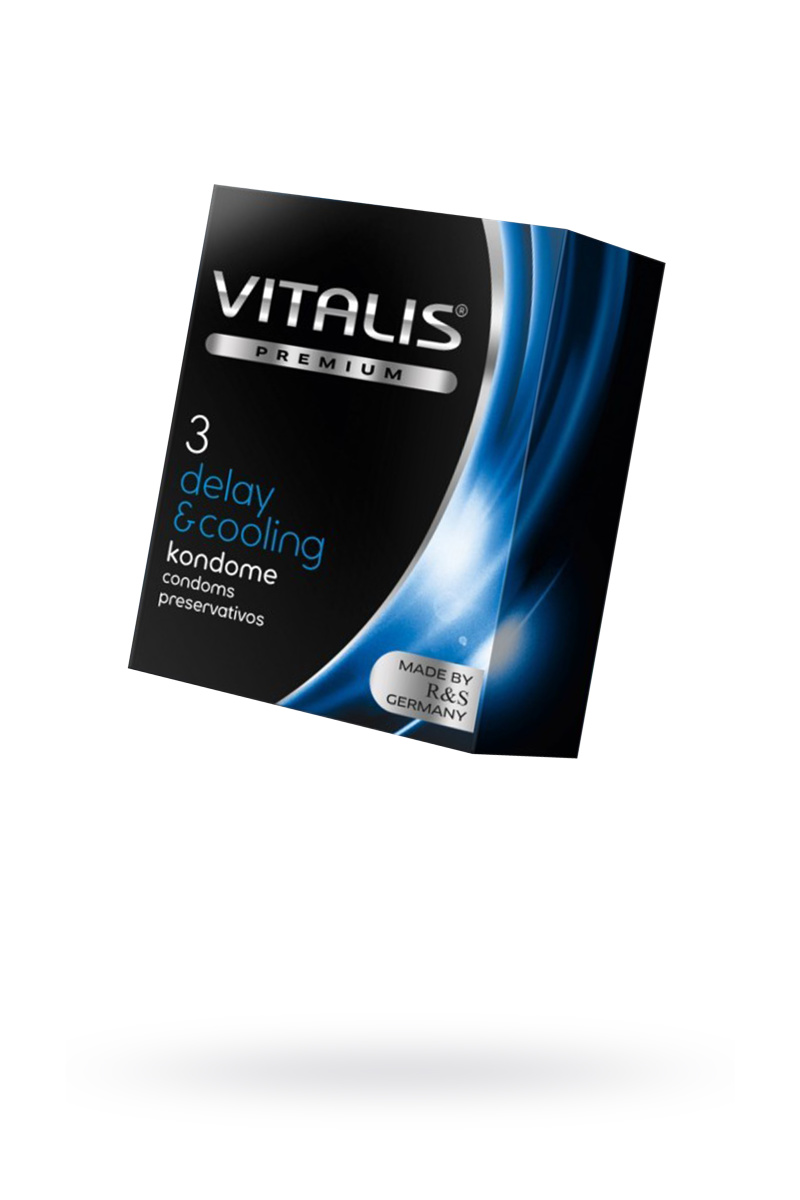 Презервативы Vitalis, premium, охлаждающий, 18 см, 5,3 см, 3 шт. в магазине ESEXTOYS