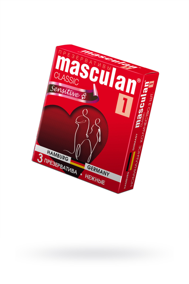 Презервативы Masculan, classic 1, нежные, 18,5 см, 5,3 см, 3 шт. в магазине ESEXTOYS