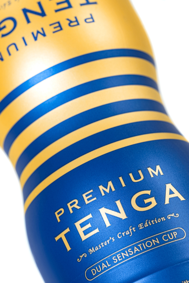 Нереалистичный мастурбатор TENGA  PREMIUM Dual Sensation CUP , TPE, белый, 15,5 см в магазине ESEXTOYS