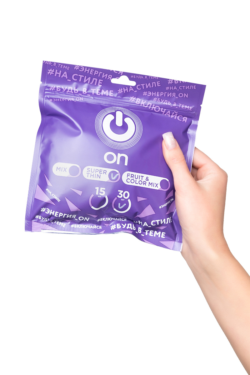 Презервативы On, super thin, ультратонкие, 18,5 см, 5,4 см, 30 шт. в магазине ESEXTOYS