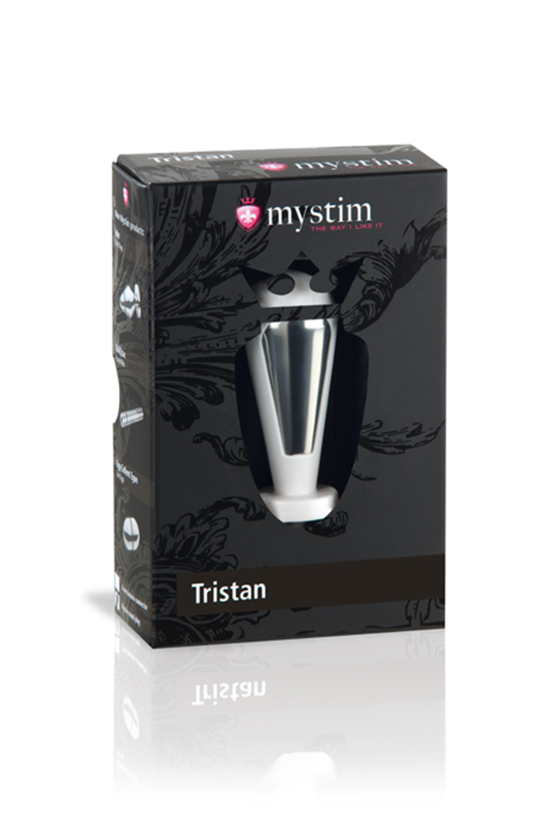 Анальная пробка Mystim Tristan, электростимуляция, пластик, белый, 7,5 см, Ø 3 см в магазине ESEXTOYS