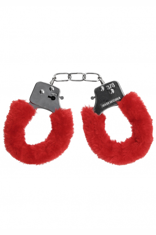 Металлические наручники с меховой обивкой Pleasure Handcuffs Furry в магазине ESEXTOYS