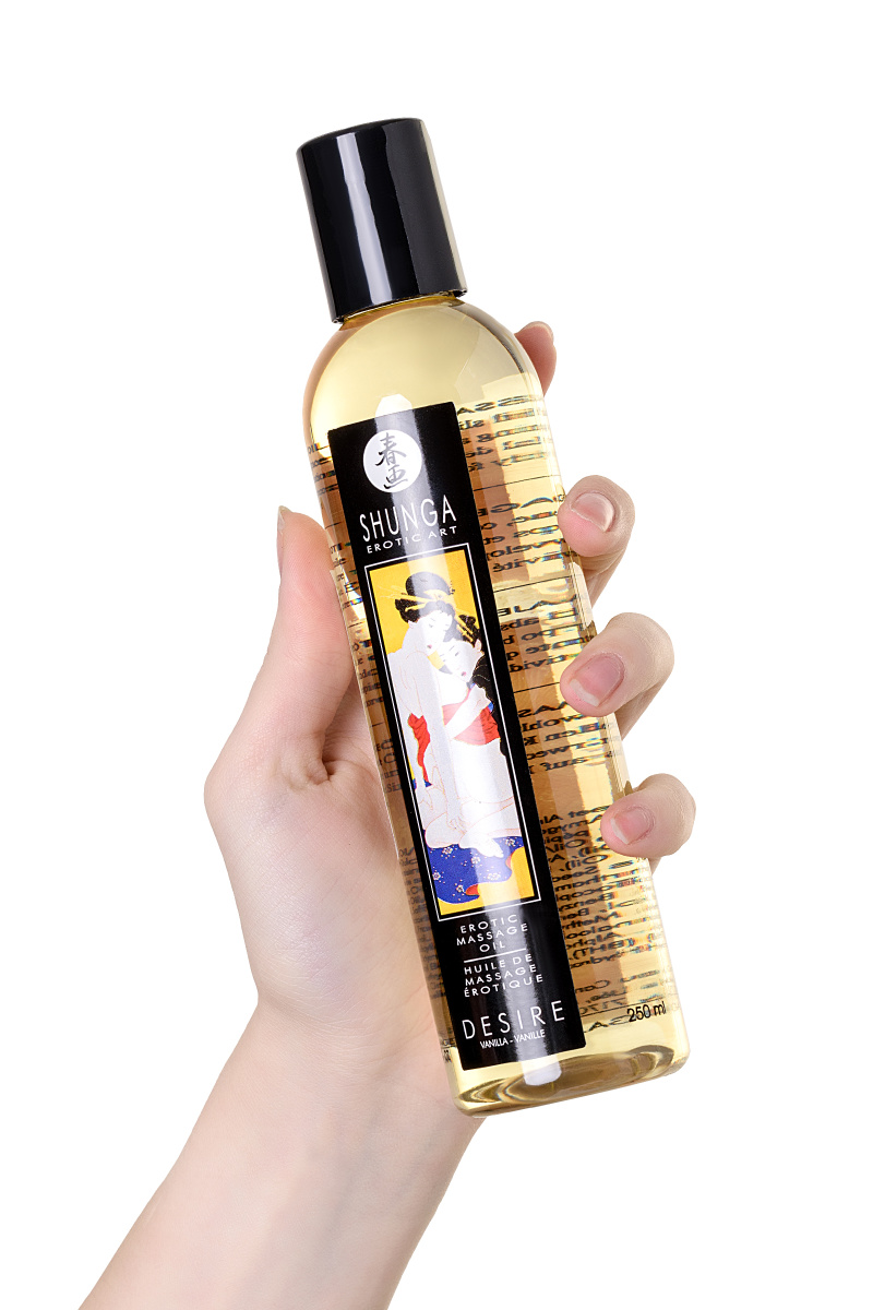 Масло для массажа Shunga Desire, натуральное, возбуждающее, ваниль, 240 мл в магазине ESEXTOYS