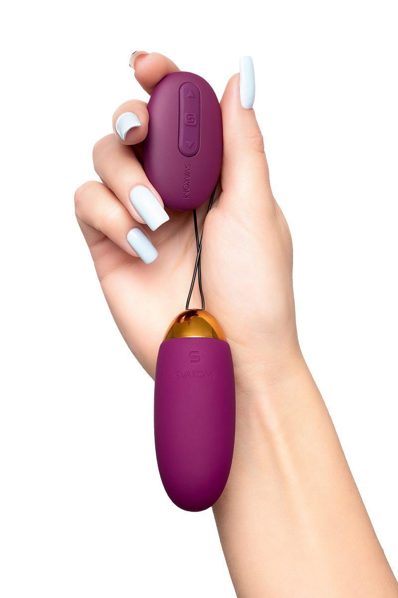 Виброяйцо Svakom Elva, силикон, фиолетовый, 8 см в магазине ESEXTOYS