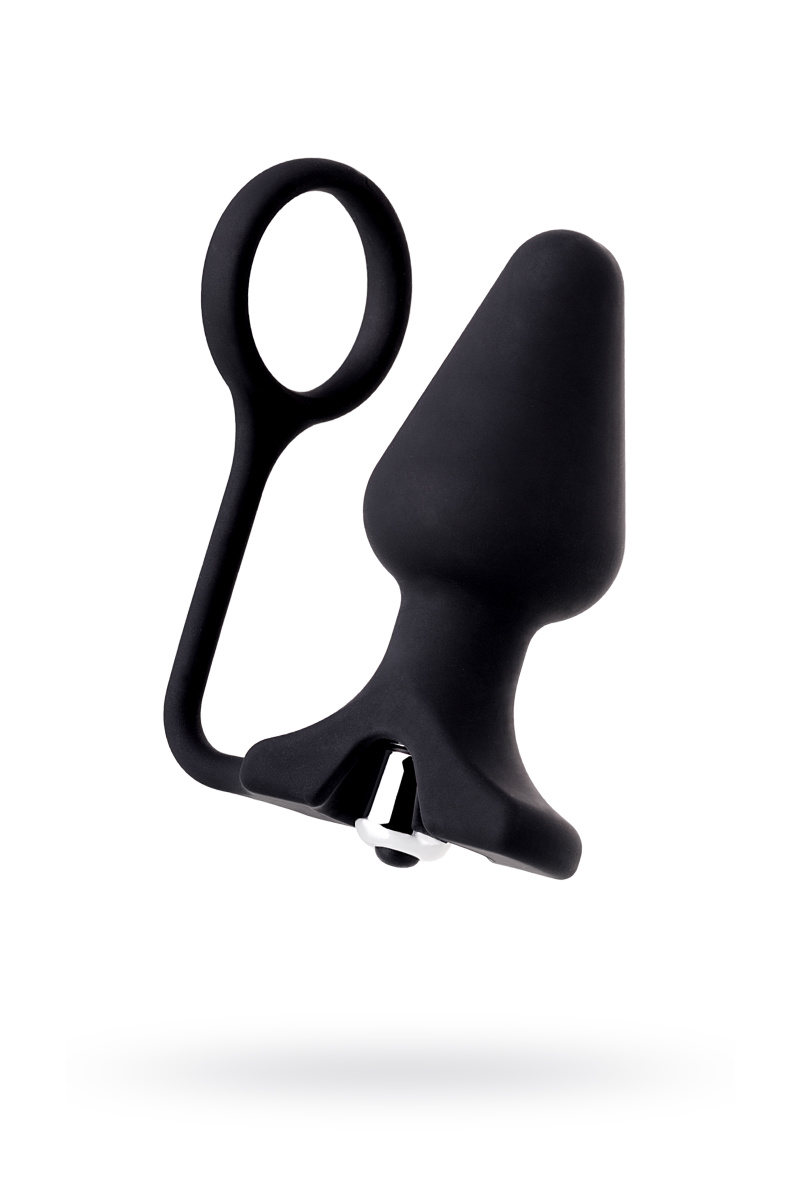 Анальная пробка с кольцом Erotist DISCOVERER, силикон, черный, 9 см, Ø3,7 в магазине ESEXTOYS