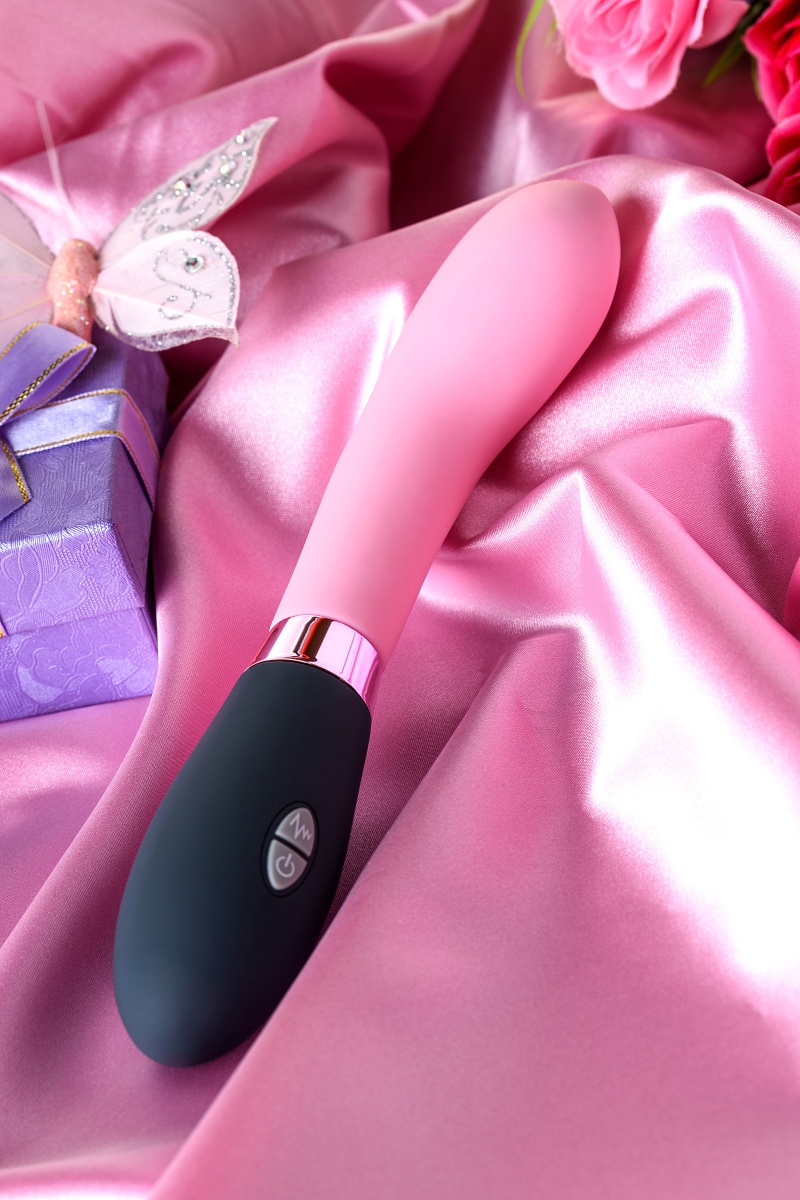 Универсальный массажер Eromantica Monica, силикон, розовый, 21 см в магазине ESEXTOYS