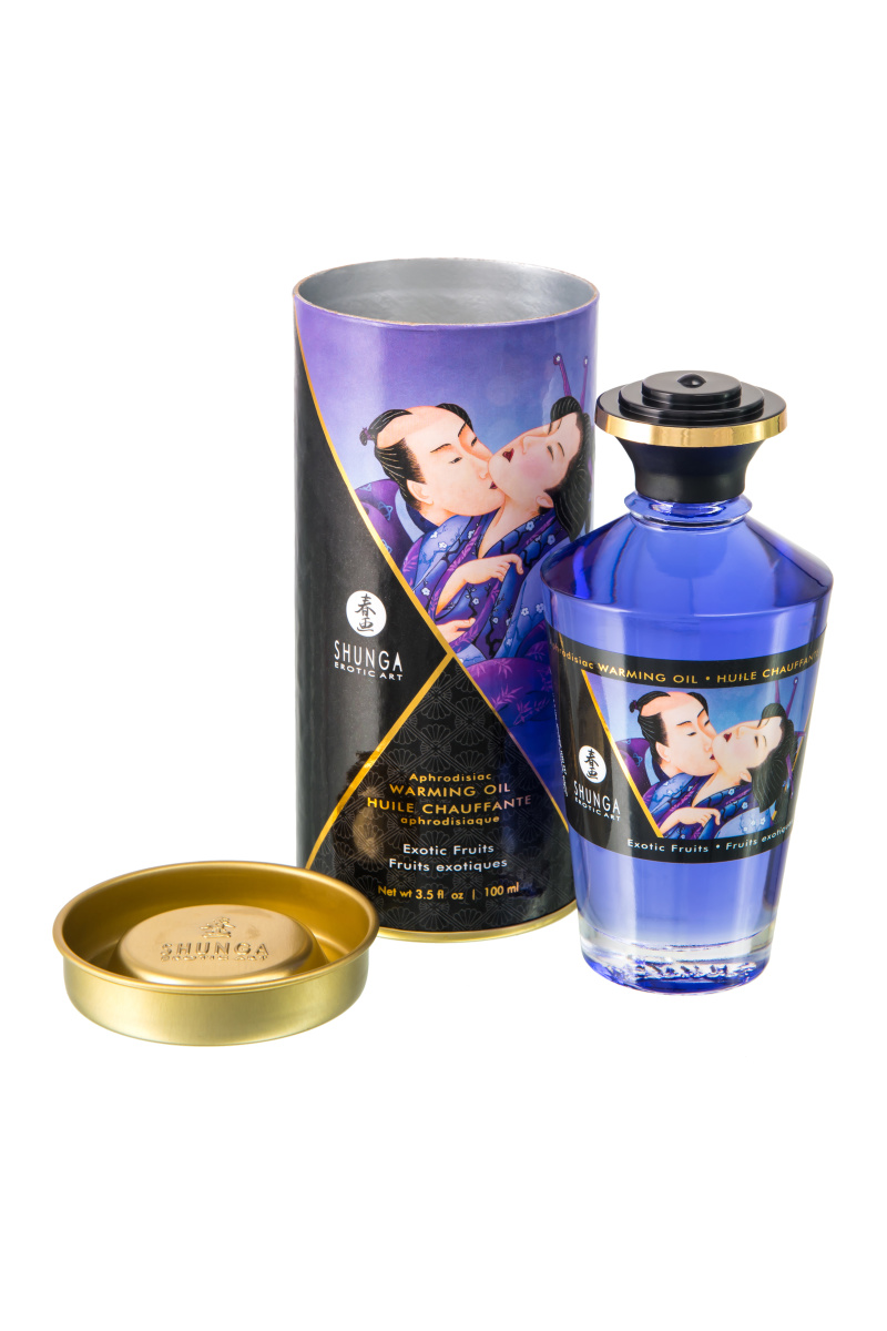 Масло для массажа Shunga Exotic Fruits, разогревающее, экзотические фрукты, 100 мл в магазине ESEXTOYS