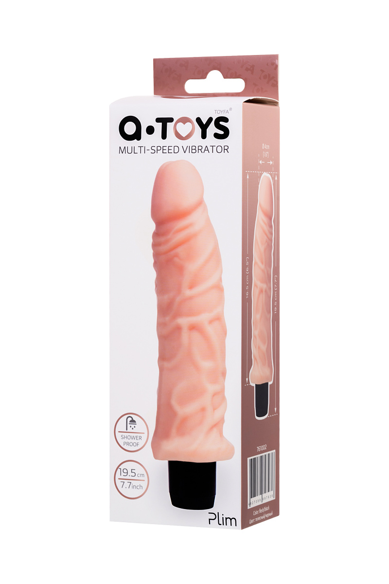 Реалистичный вибратор A-Toys by TOYFA Plim, TPE, телесный, 19,5 см в магазине ESEXTOYS